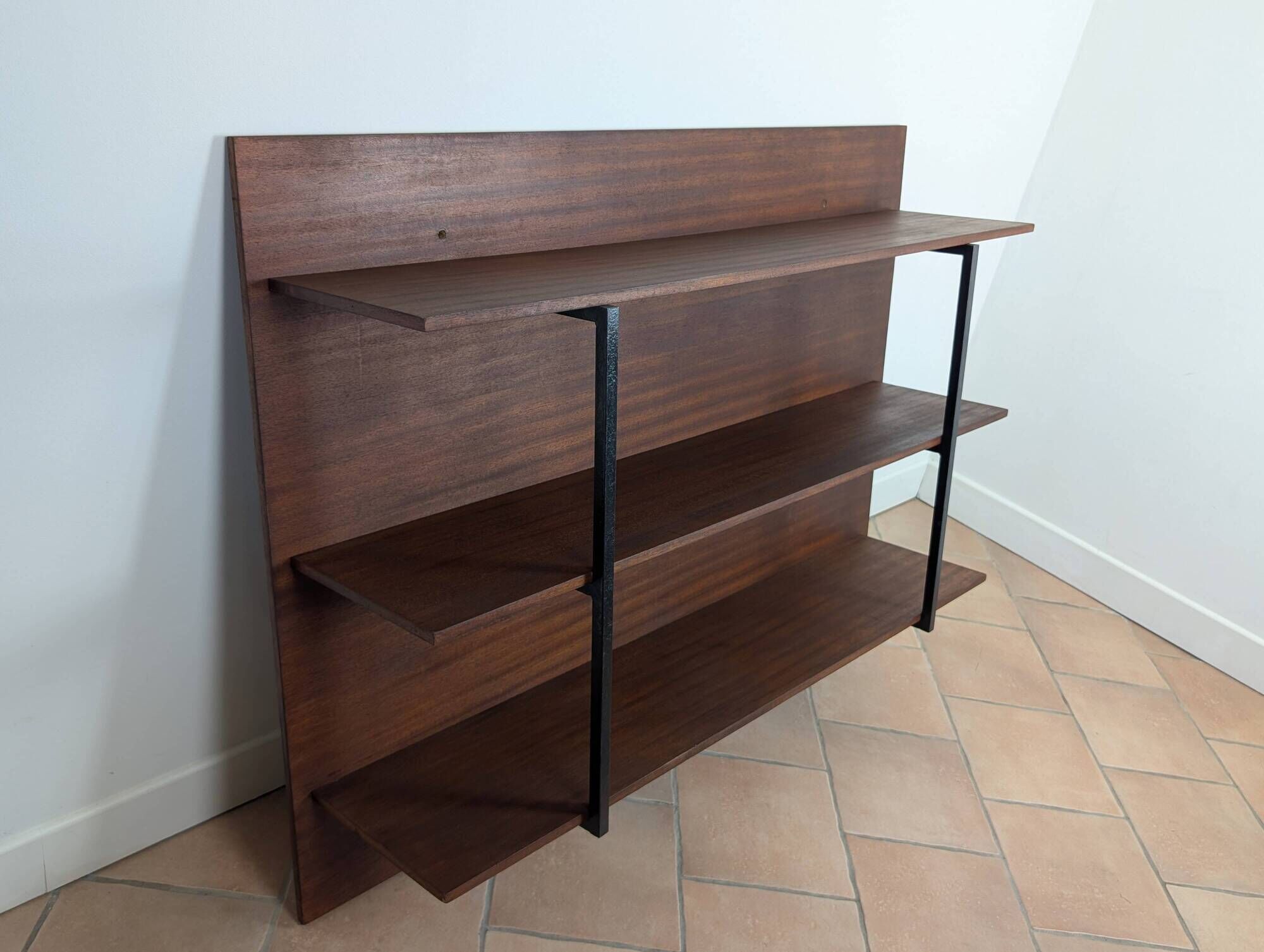 1960s wall bookshelf shelf