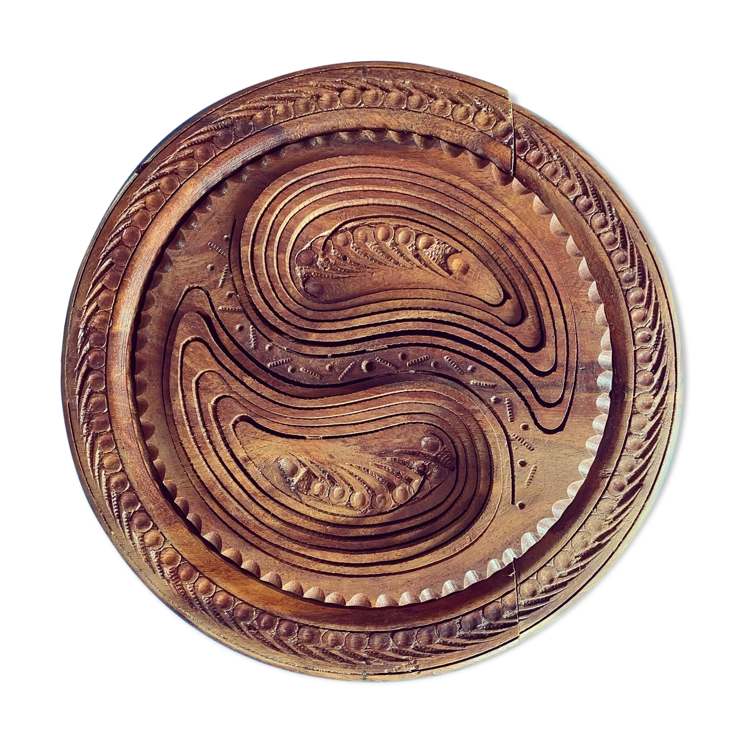 Foldable wooden bowl