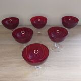 Ensemble de six verres, Murano