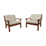 Pair of teak chairs Juul Kristensen for Glostrup Denmark 1960s