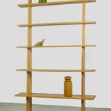 Handcrafted oak bookcase, 1970s