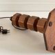 Art deco solid oak lamp