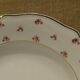 Set of 8 old plates hollow porcelain Limoges decoration pink flowers golden liseret