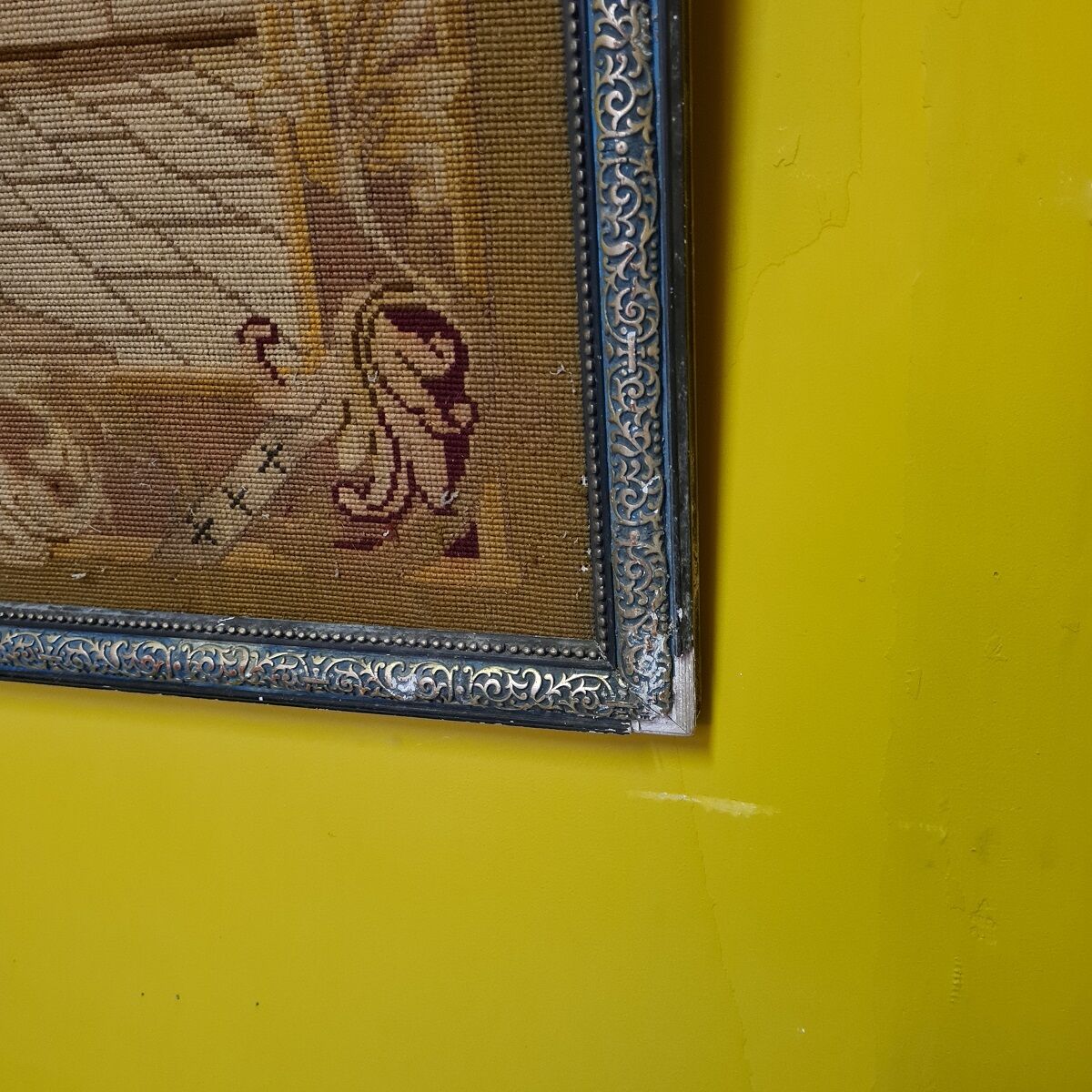 Antique french tapestry joan of arc, early 19th century