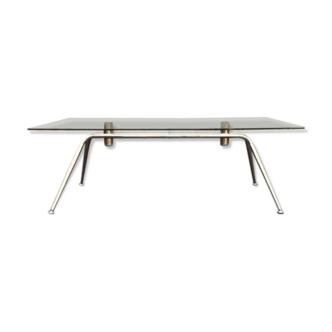 Table basse acier et verre