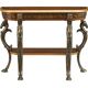 Masterpiece Floral Demilune Console Table with Horse Head Legs by Powell