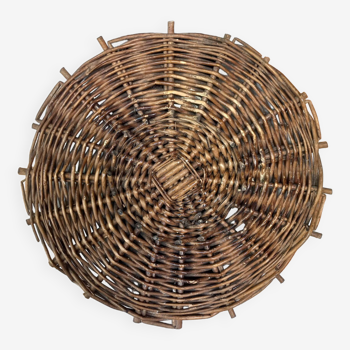Old wicker tray wall decoration