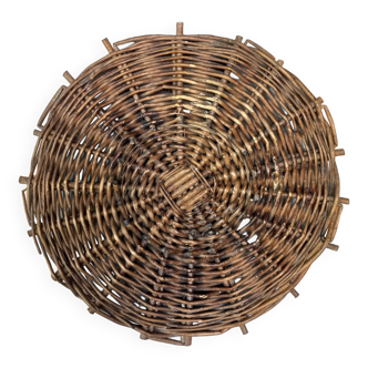 Old wicker tray wall decoration