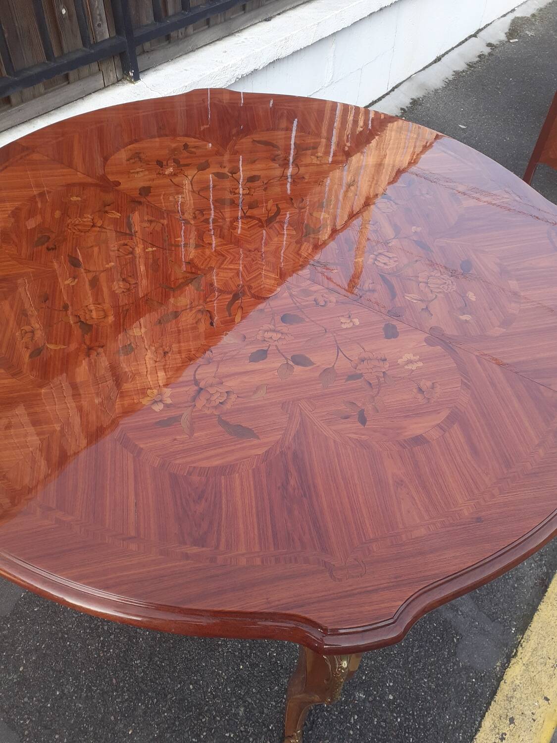Marquetry dining table