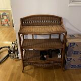 Rattan shelf on legs