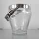 Vintage glass and stainless steel ice bucket - Demeyere (1960s)