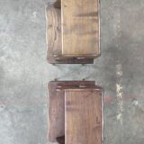 Pair of bedside in old oak