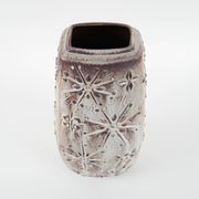 Beige ceramic vase, German design, 1960s, made in West Germany