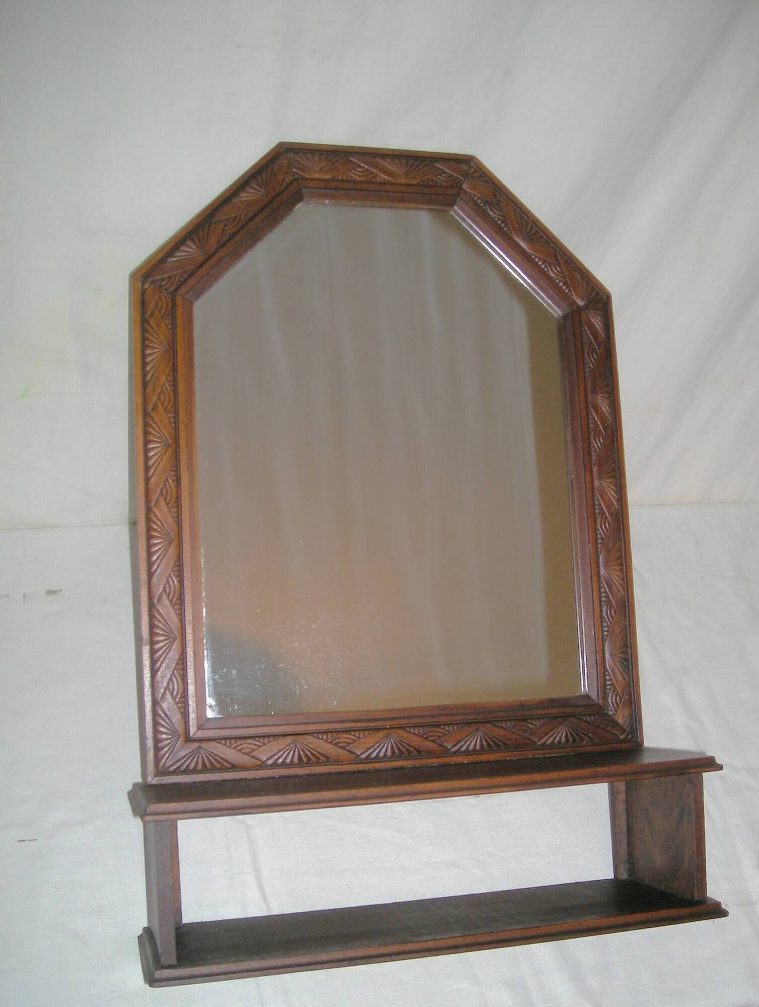 Art Deco wall-mounted tablet mirror from the 1930s.
