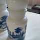 Set of two large opaline apothecary jars