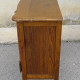 Small oak cabinet, 1 drawer and 1 tilting door