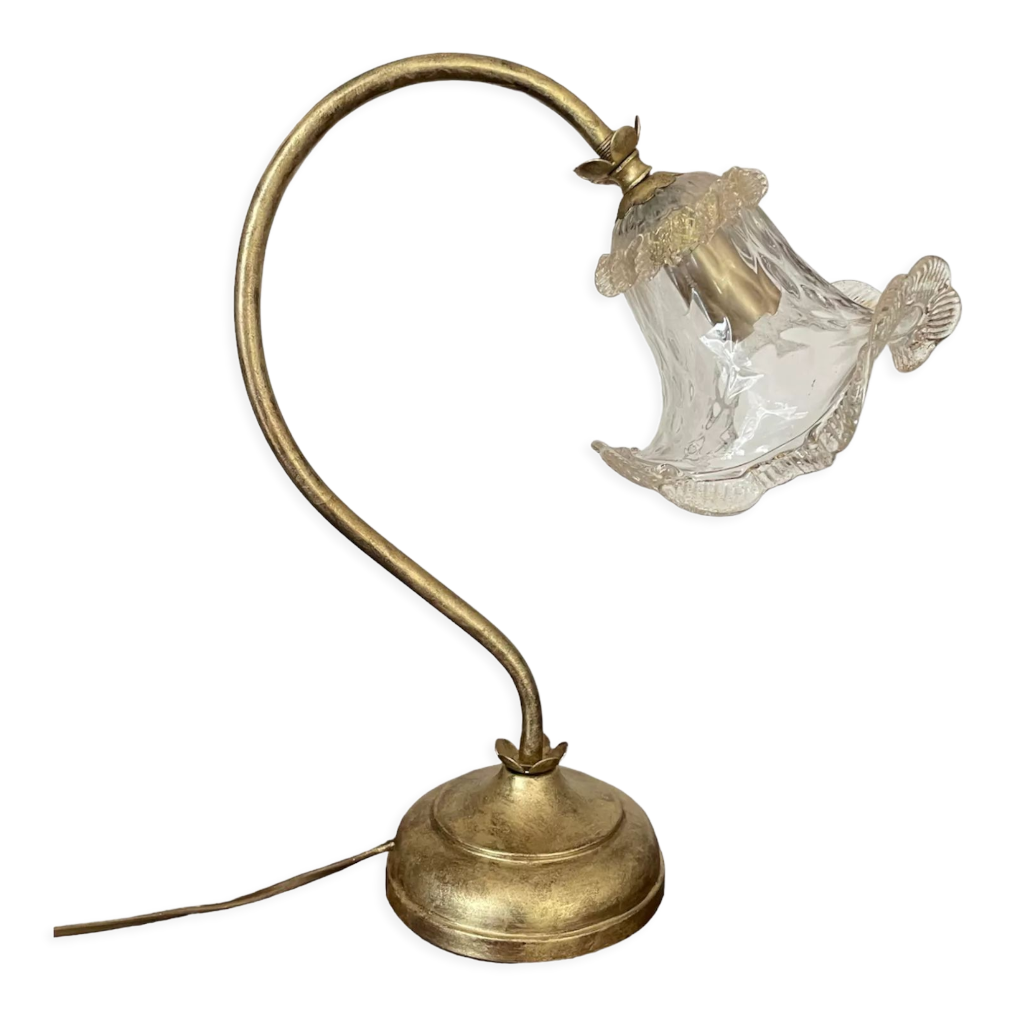 Lampe col de cygne tulipe Murano