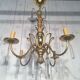 Bronze and crystal chandelier in the style of the Baguès house