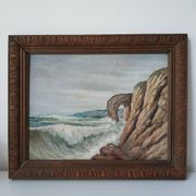 Painting on wood "seaside"