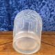 Superb Art Nouveau vase in frosted molded pressed glass with foliage decorations