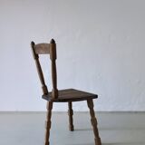 4 brutalist sculptural tripod dining chairs | 1970s