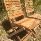 Pair of garden folding chairs