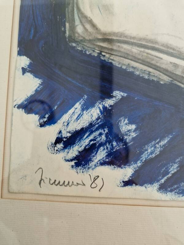 Bernd Zimmer (Born 1948) Gouache on paper - Abstract still life