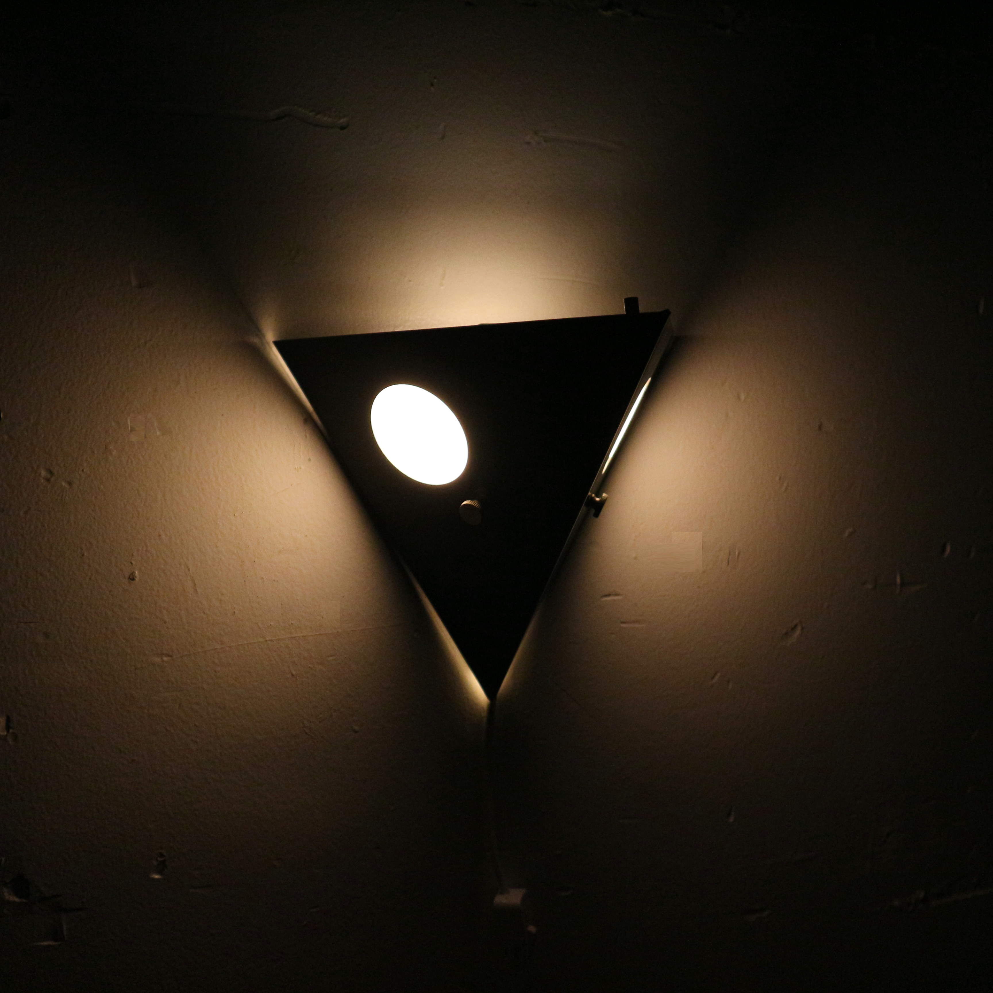 Black metal 'Night Owl' wall lamp for Raak, The Netherlands 60s