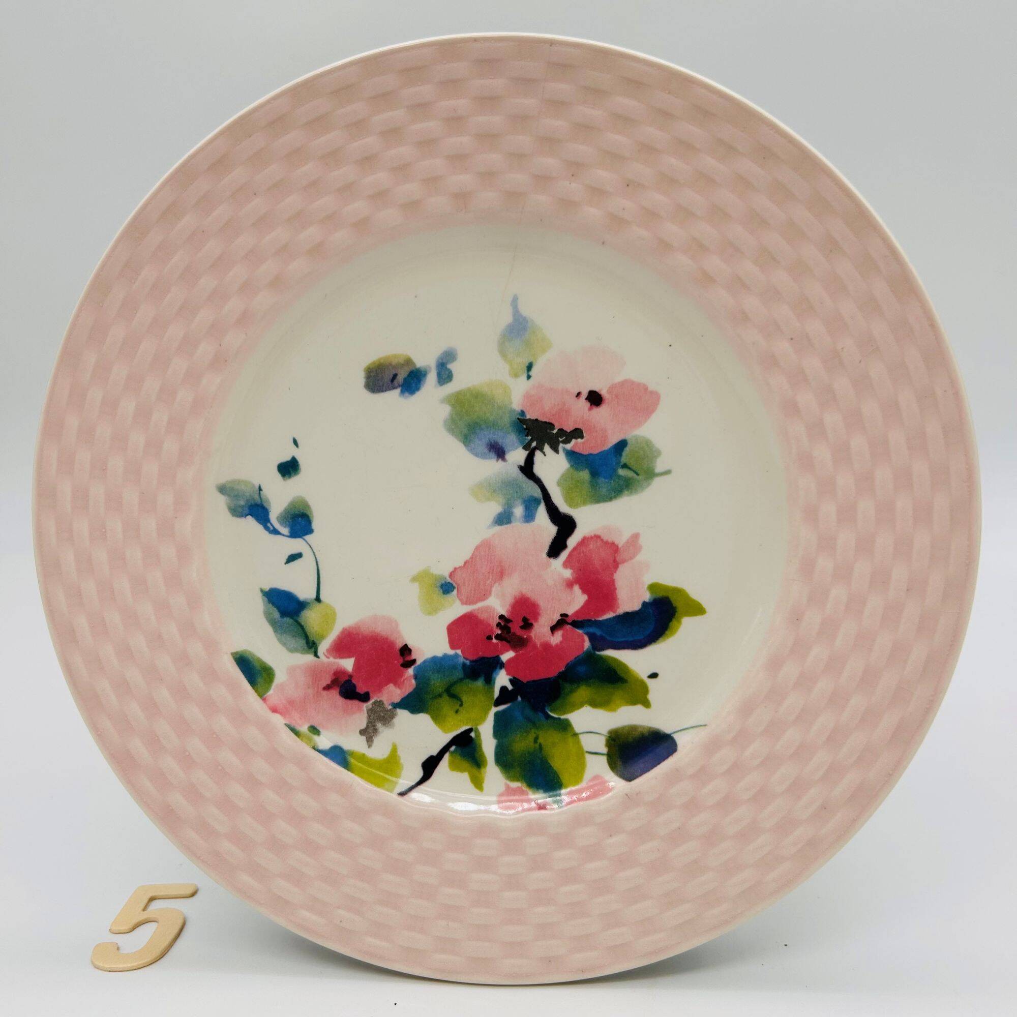 6 vintage dessert plates in porcelain, Pagnossin - Treviso Italy.