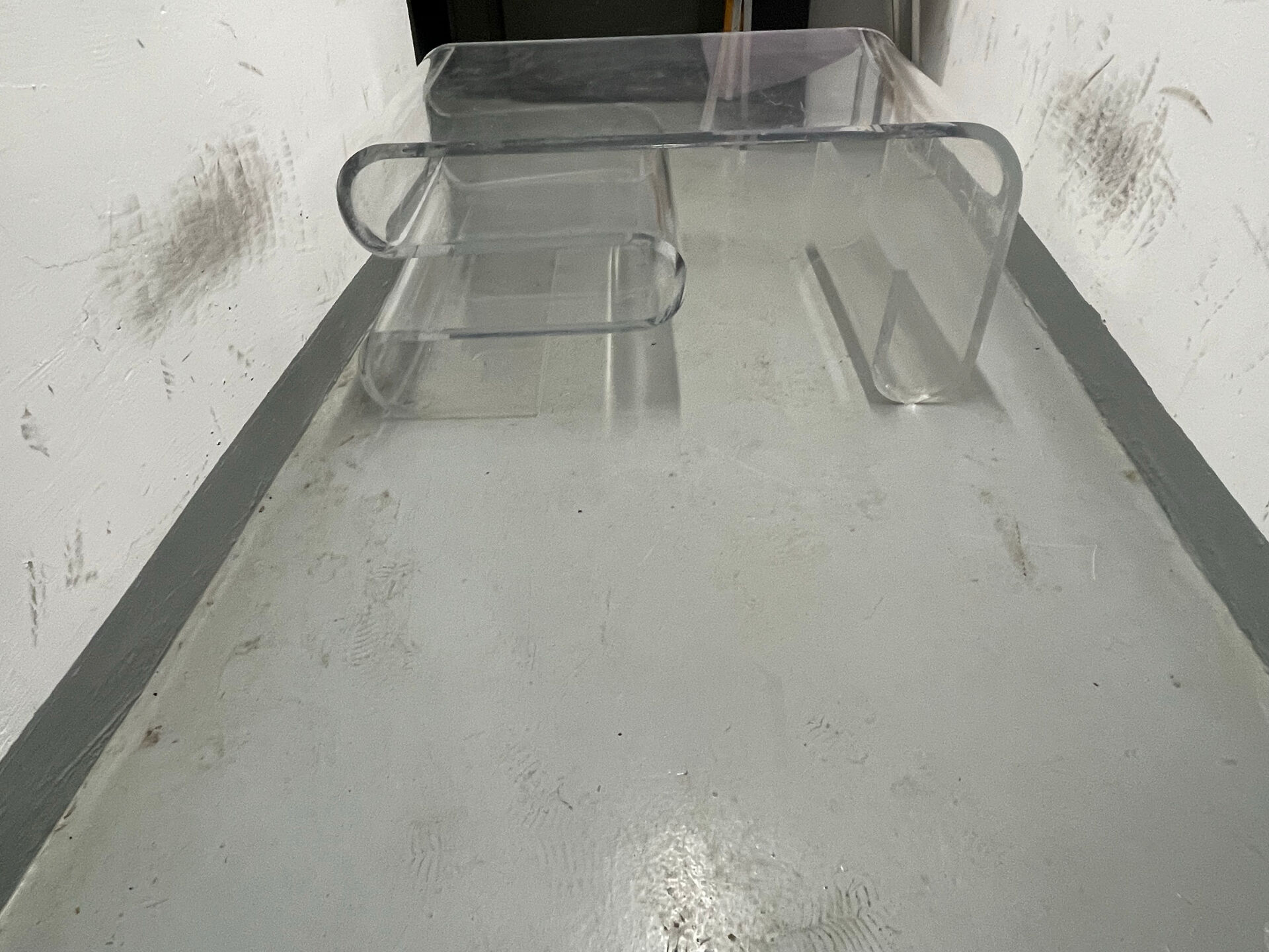 Vintage plexiglass coffee table