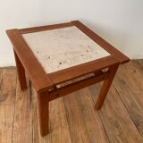 Scandinavian travertine coffee table