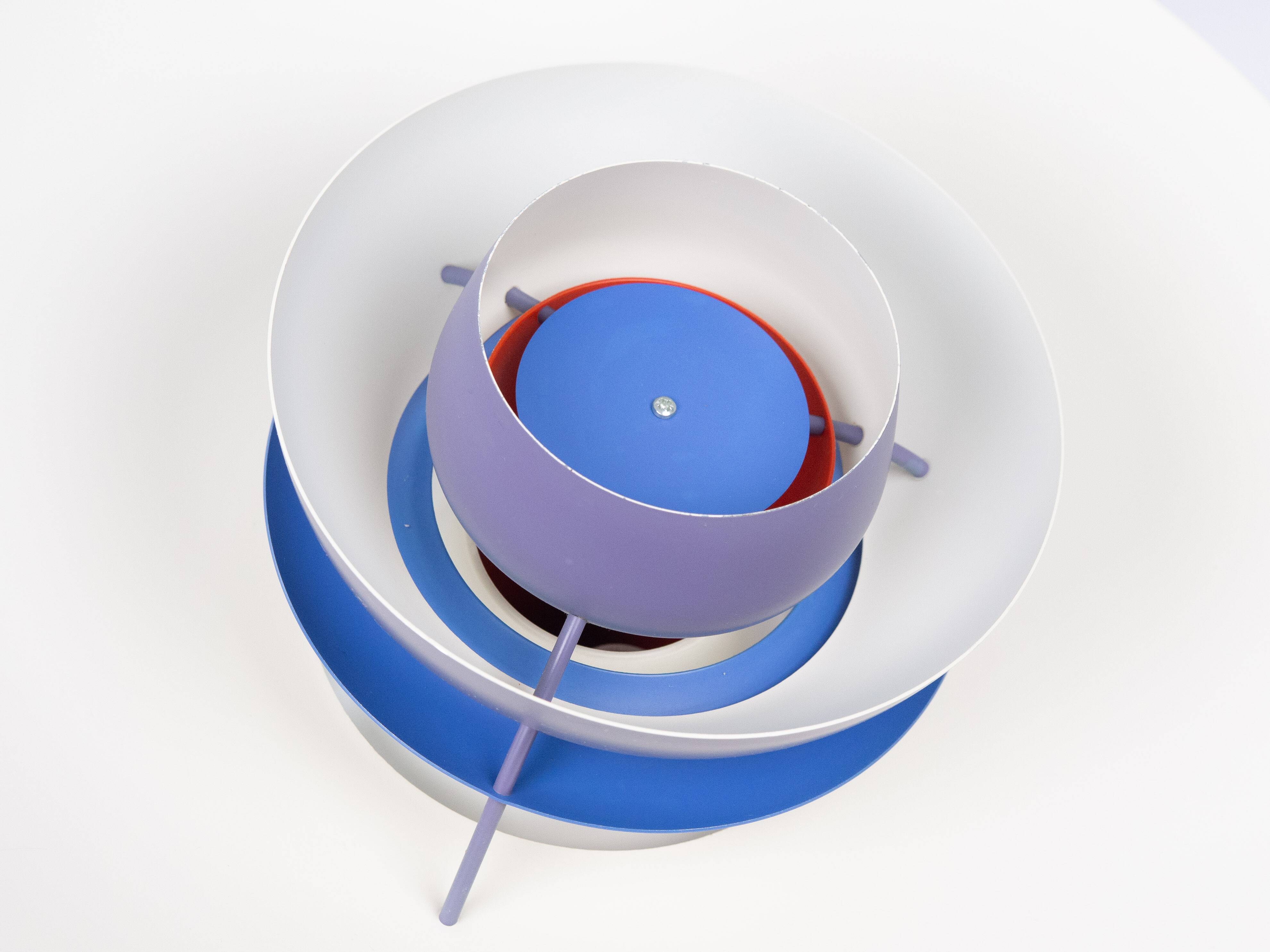Rare indigo PH 5 pendant lamp by Poul Henningsen, Louis Poulsen, 1958