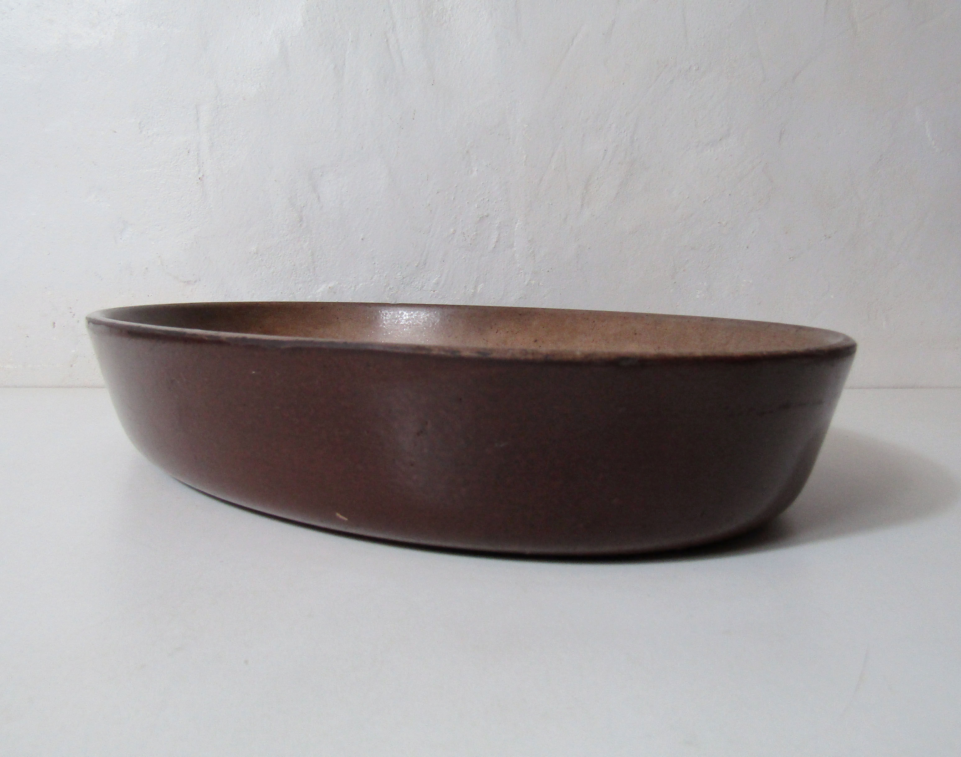 Terracotta fire dish refractory Emile Henry 44x30cm vintage