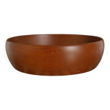 Mid-Century Modern Solid Teak Wood Bowl, Sweden 1960s
