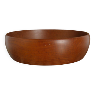 Mid-Century Modern Solid Teak Wood Bowl, Sweden 1960s