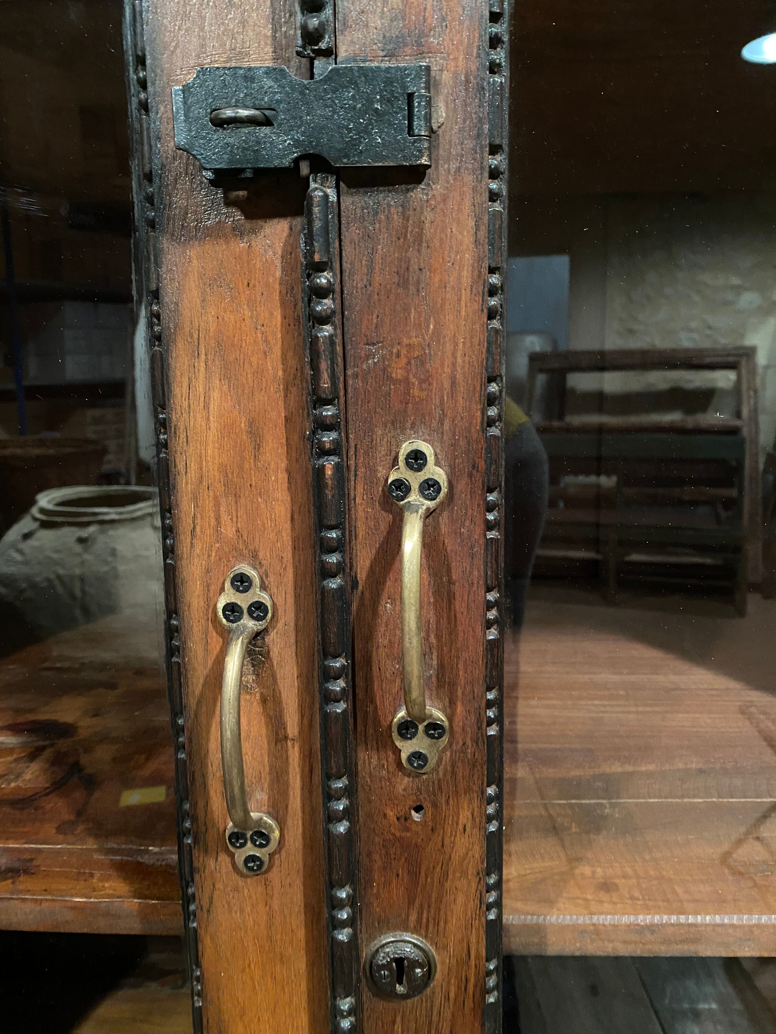 Colonial mango cabinet, brass details