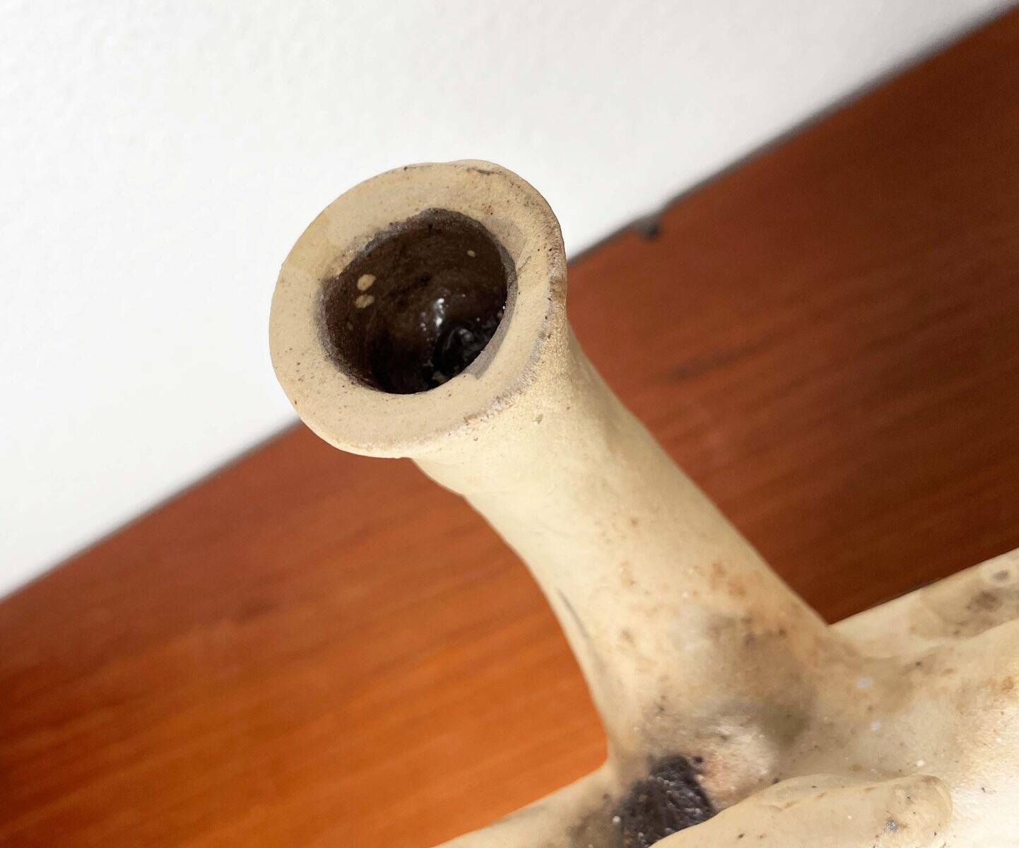 German Studio Pottery Sculptural Candleholder from Hans Fischer, 1980s