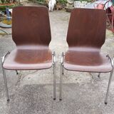 pair of vintage chairs against thermoformed plate