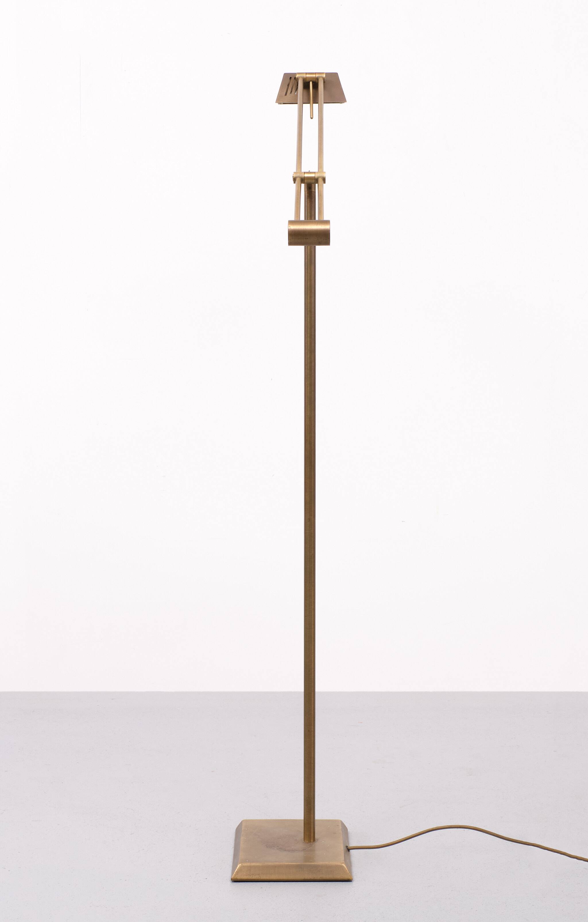 Hillebrand Halogen Bronze Floor lamp 1980s Germany