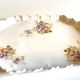 Old tray in floral pattern biscuit