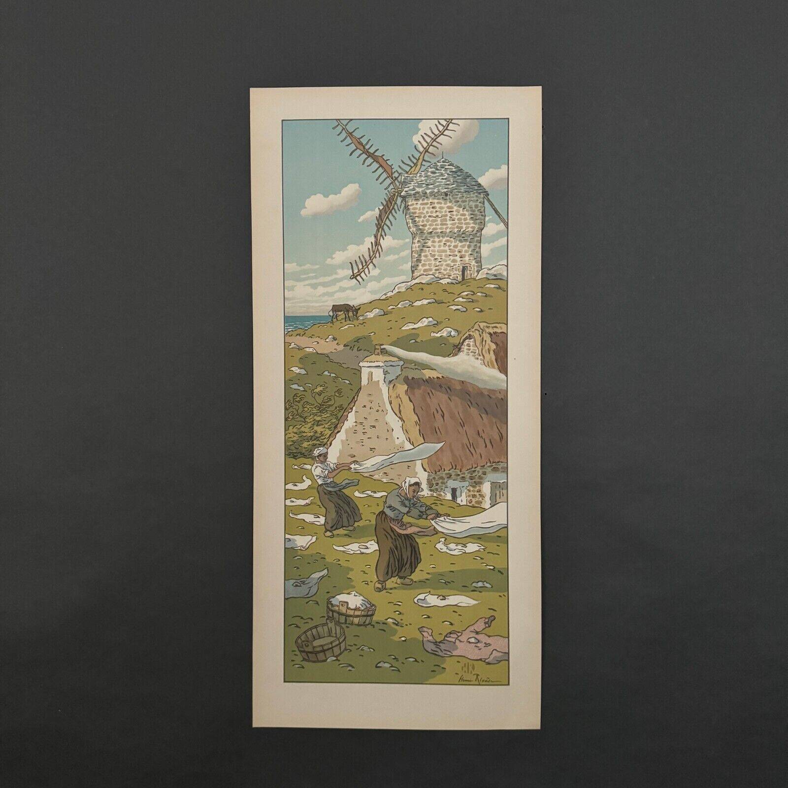 Lithograph by Henri Rivière Le Vent