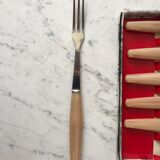 Set of 6 forks with three peaks in Bakelite 60s