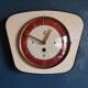 Vintage formica clock silent wall clock "Jaz pale yellow"