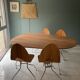 Set dining room table plus 4 chairs, design 60s/70s