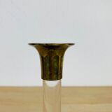 Bougeoir laiton et plexiglas vintage