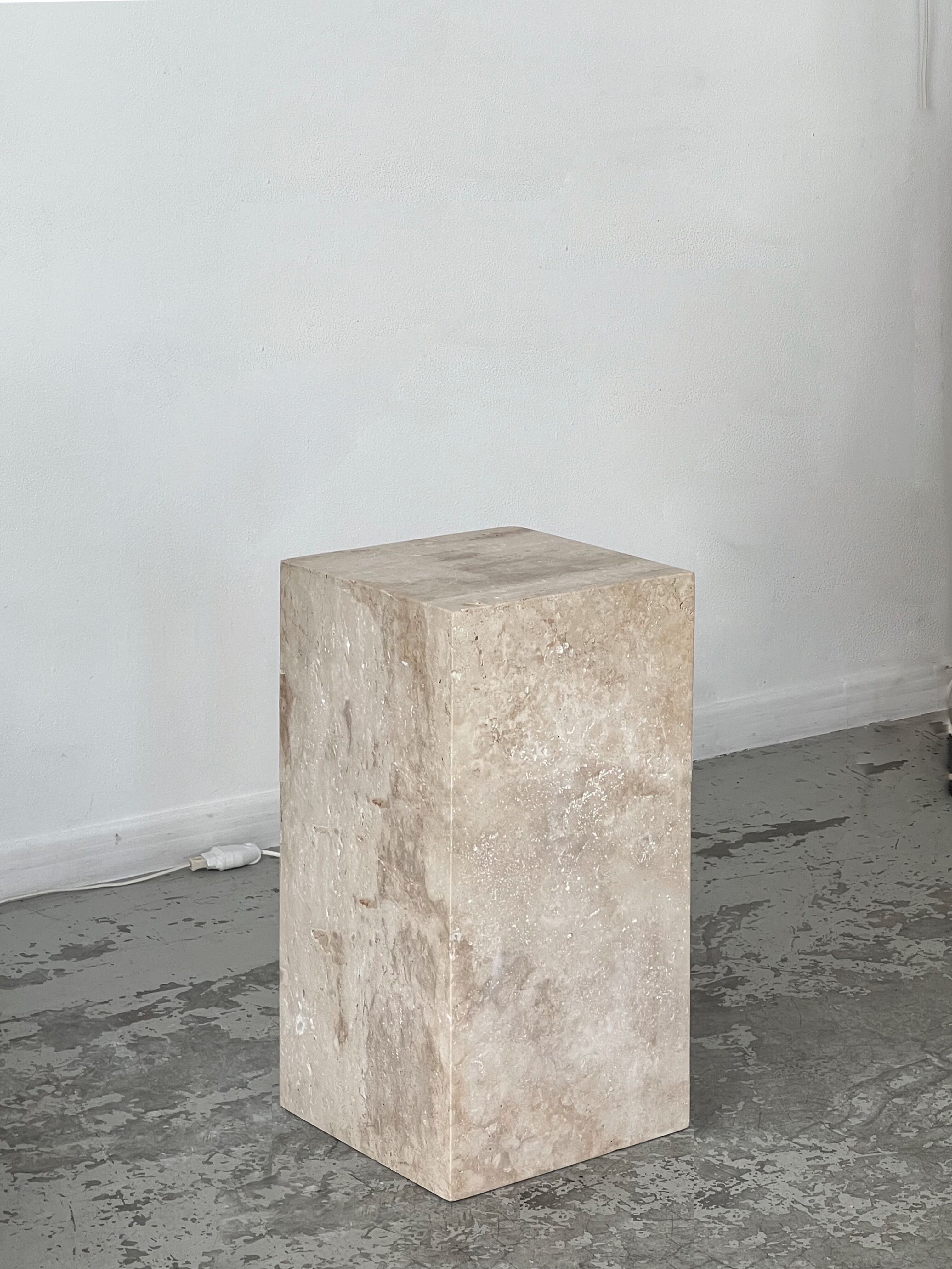 Travertine stele