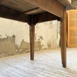 1950s oak farmhouse table with spindle legs