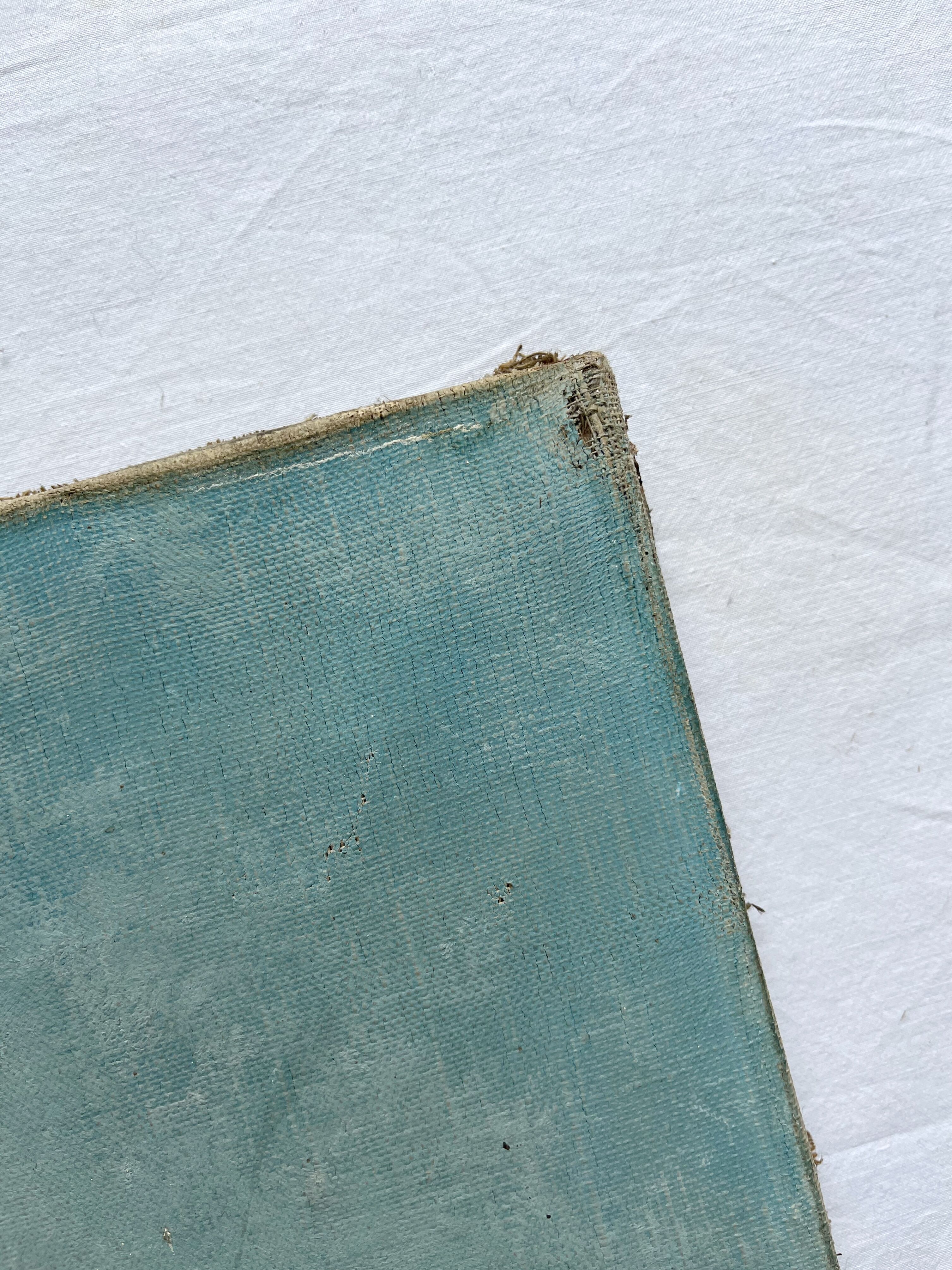 Antique oil painting on canvas, landscape, signed Lucien Félix Henry, 19th century