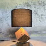 Vintage table lamp in solid oak