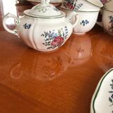 Service 85 pieces crockery Villeroy and Boch Vieux Strasbourg floral decoration
